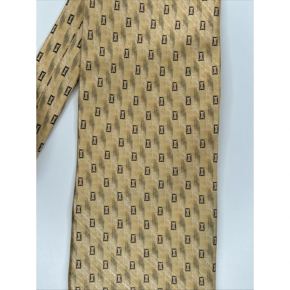 Puritan Men's Silk Necktie Yellow & Navy 3.75x58